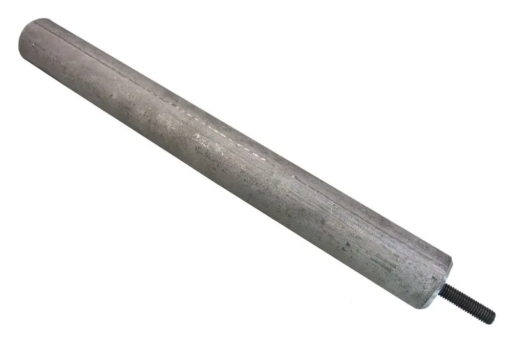 Silberner Metallzylinder mit Gewinde an einem Ende, ohne sichtbare Markierungen, dargestellt auf hellem Hintergrund. Ein Produkt von Bosch.